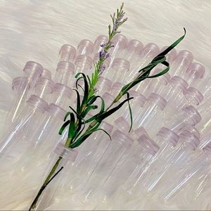 50 clear aquapic flower vials 3.5 in length